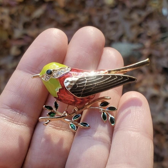 NWOT Bird Rhinestone Pin - Picture 1 of 4